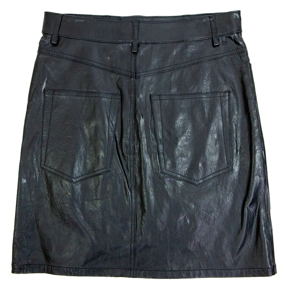 Helmet Lang Black Lamb Leather Mini Skirt Women's Size 2 - Picture 2 of 11